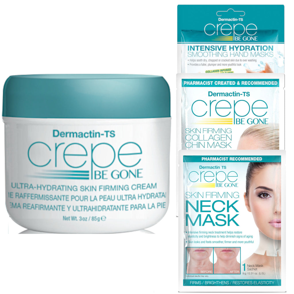 Dermactin-TS Crepe Be Gone Body Souffle 3 oz. and Skin Mask Collection, 4-PC Set